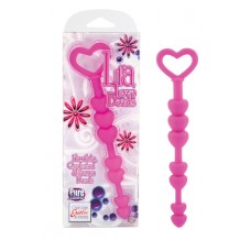 Анальная цепочка LIA LOVE BEADS из силикона розовая