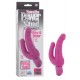 Фаллоимитатор двухголовый Bendie Power Stud Over  Under с вибрацией розовый