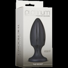 103-30 BX DJ / черная Пробка анальная The ROCKET с продольными канавками, 12см